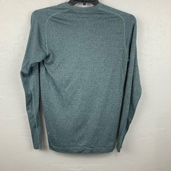 Lululemon Long Sleeve Shirt Mens Small Blue Black Pullover Athleisure Tops - Picture 2 of 7